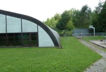 Dachsanierung Rundhalle Tennishalle Reutlingen vorher